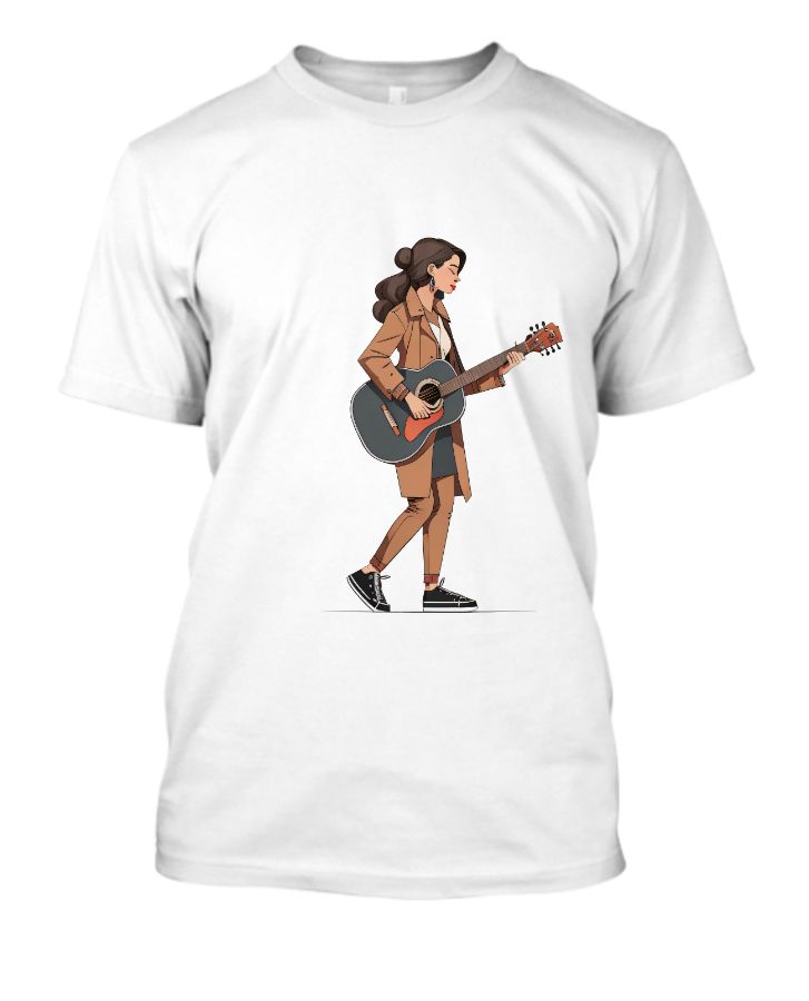 new design girl on guitar t-shirt - Front