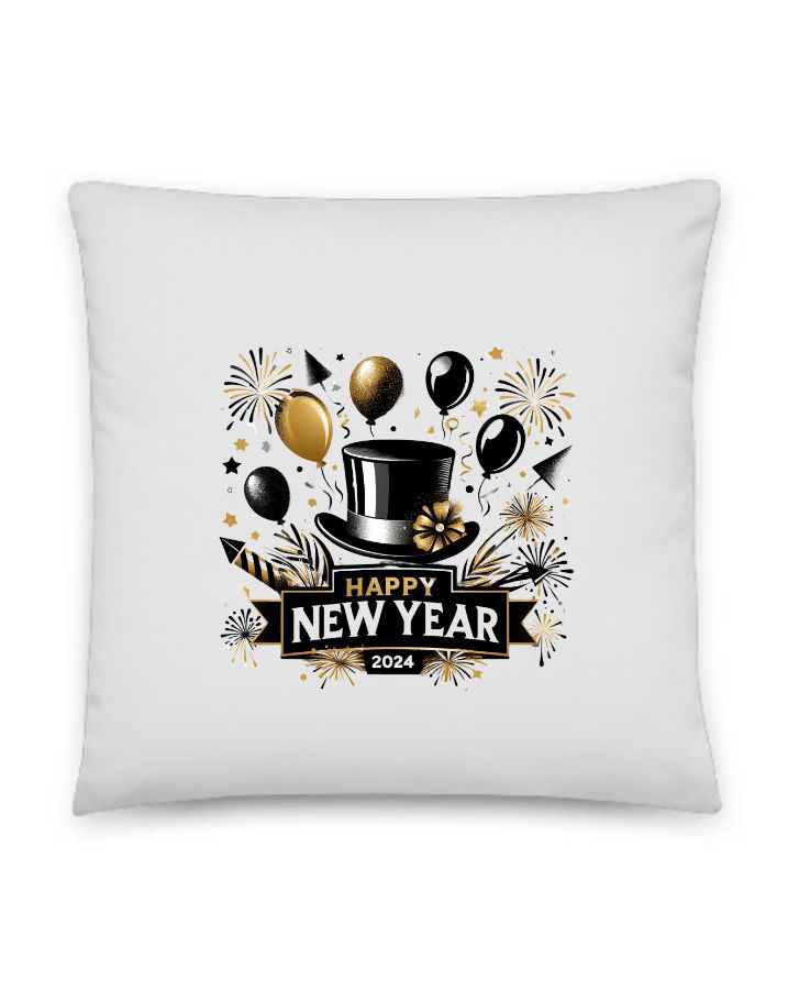 new year pillow - Front