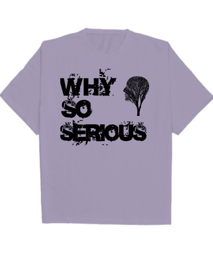 periwinkle colour oversized tshirt - Front
