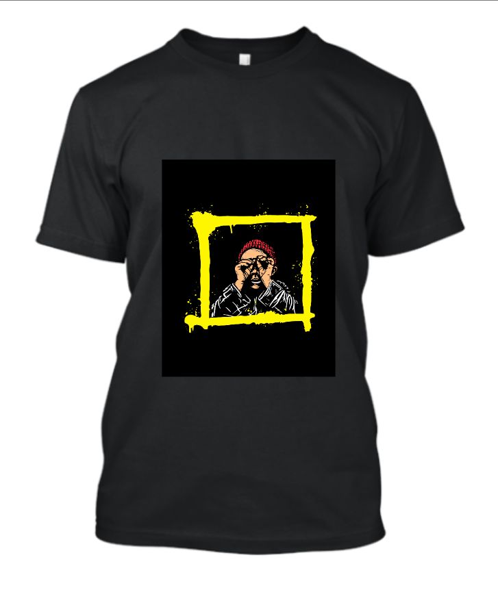 Yellow Brown Red Colorful Graffiti Illustration T-shirt - Front