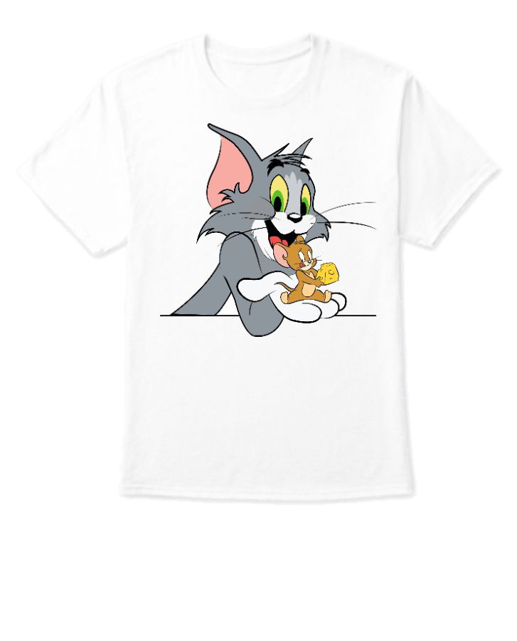tom & jerry print t- shirt  - Front