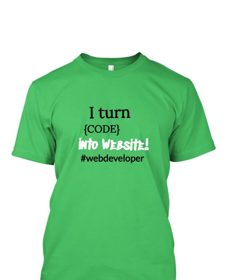 web developer Tshirts - Front