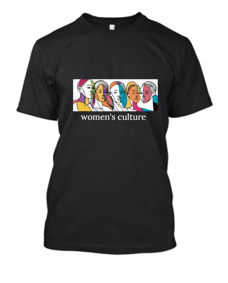 women's culture regular black t-shirt  - Front