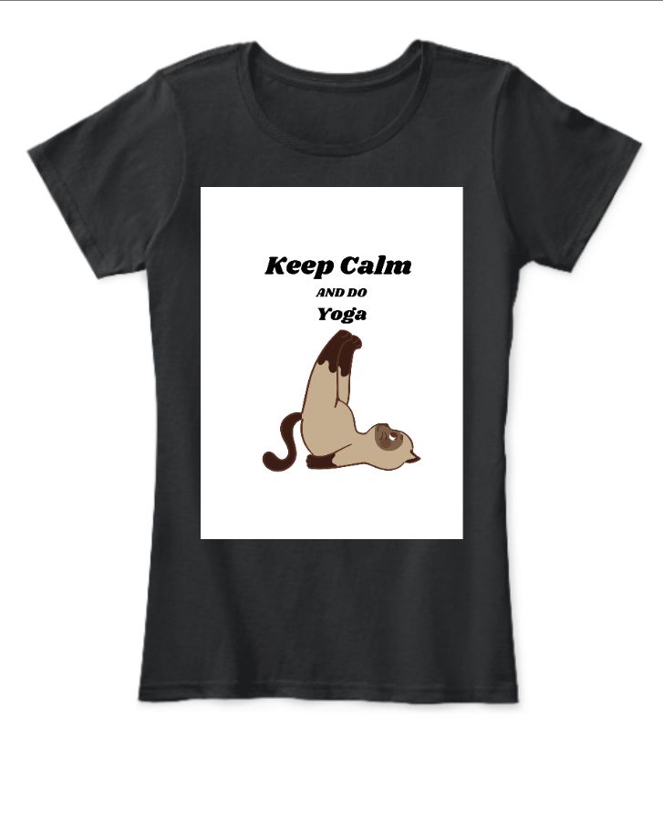 yoga tee shirt design - Front