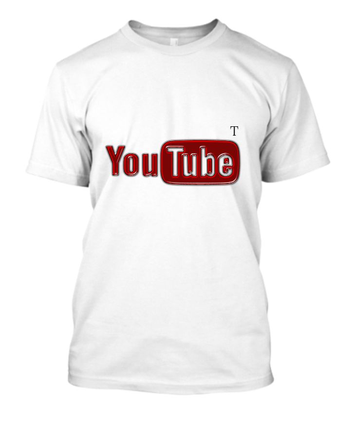 youtube logo tshirt black - Front